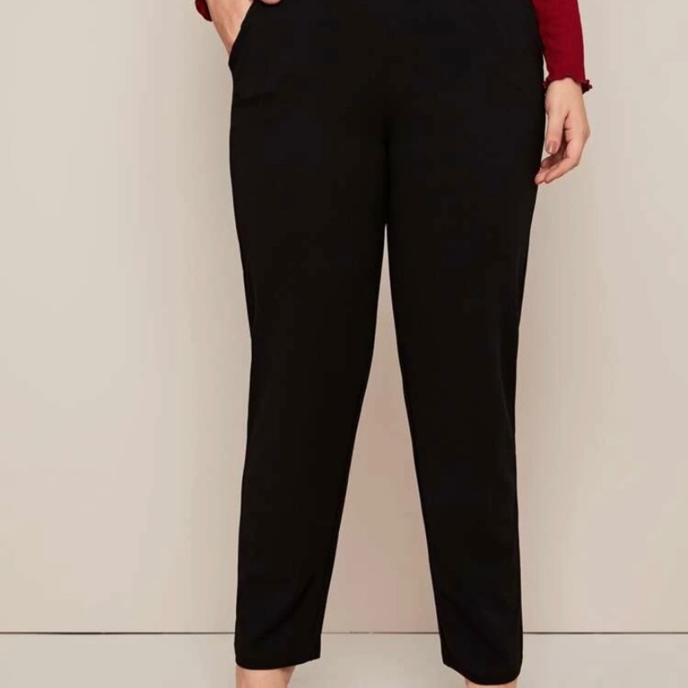 Plus Slant Pocket Tailored Pants